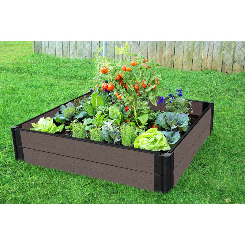 Frame It All 4 ft x 4 ft Composite Raised Garden Bed | Wayfair